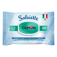 Salviette Muschio Bianco - 40 Salviettine Nutrienti per Cani e Gatti