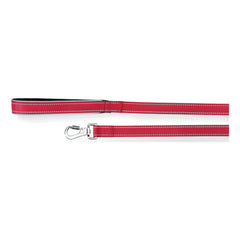 Guinzaglio reflex con maniglia in neoprene rosso 15 x 1200 mm