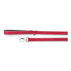 Guinzaglio reflex con maniglia in neoprene rosso 25 x 1200 mm