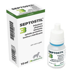 Septostil soluzione oftalmica idratante epitelio protettiva lenitiva lubrificante per cani e gatti 10 ml