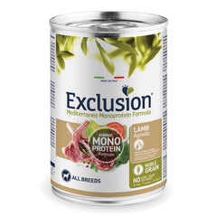 Exclusion mediterraneo monoprotein noble grain adult lamb all breeds 400g