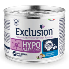 Exclusion monoprotein veterinary diet formula hypoallergenic fish and potato all breeds 200 g